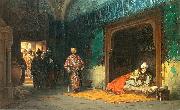 Stanislaw Chlebowski Sultan Bayezid prisoned by Timur. oil painting on canvas